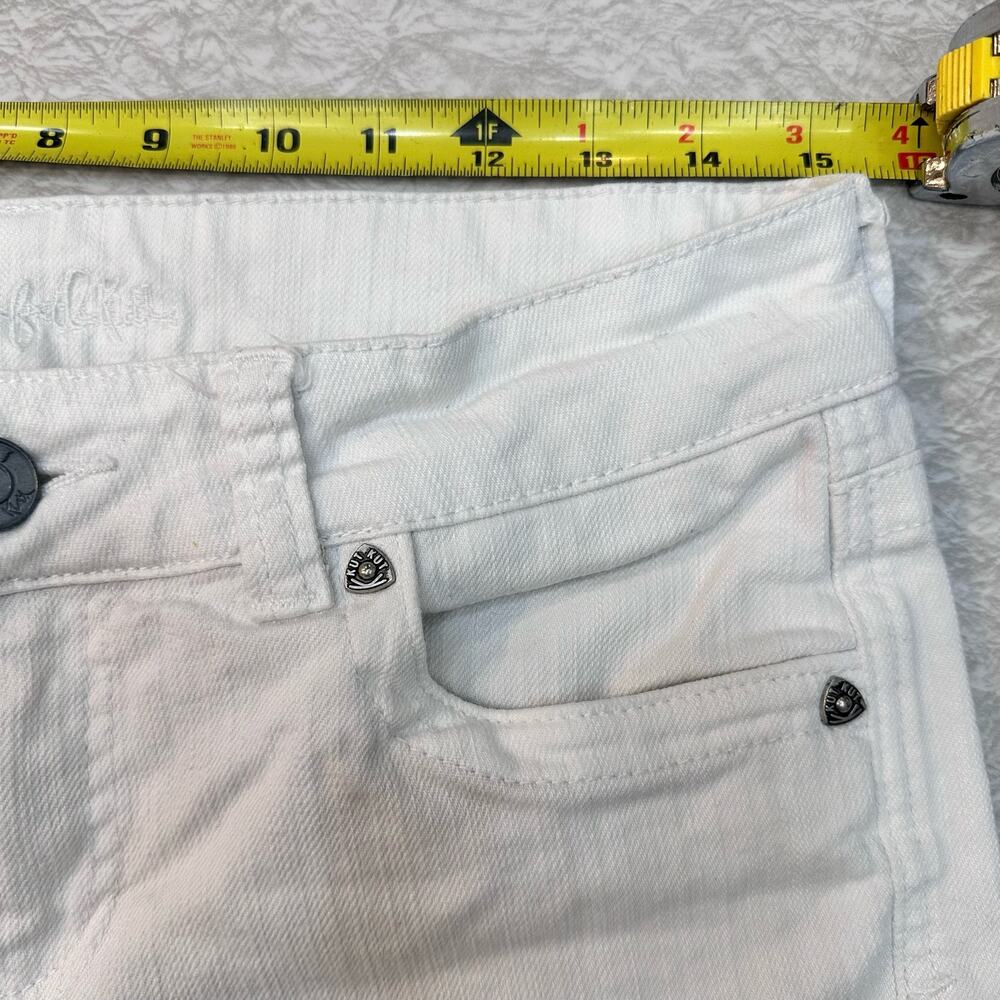 Kut from the Kloth Linen Look White Bermuda Shorts Size 6 - Picture 7 of 15